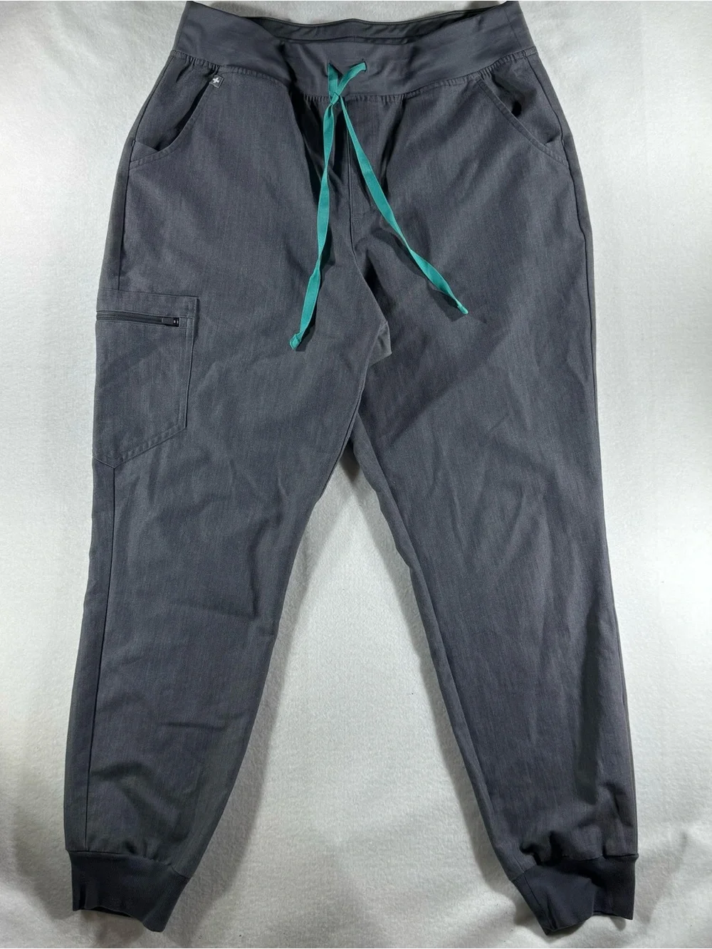 High Waisted Zamora scrub pants jogger medical nurse vet clinical stretch L